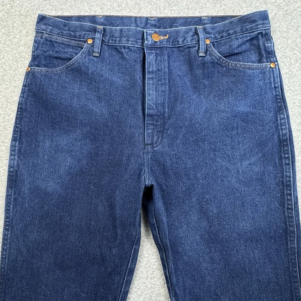 Wrangler Western Wear Jeans Men 38x32 Cotton Straight Denim‎ Cowboy Rodeo Indigo